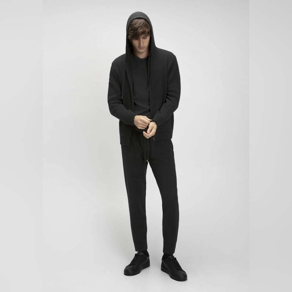 NakedCashmere Kevin Black Cashmere Jogger size Large - Picture 8 of 10